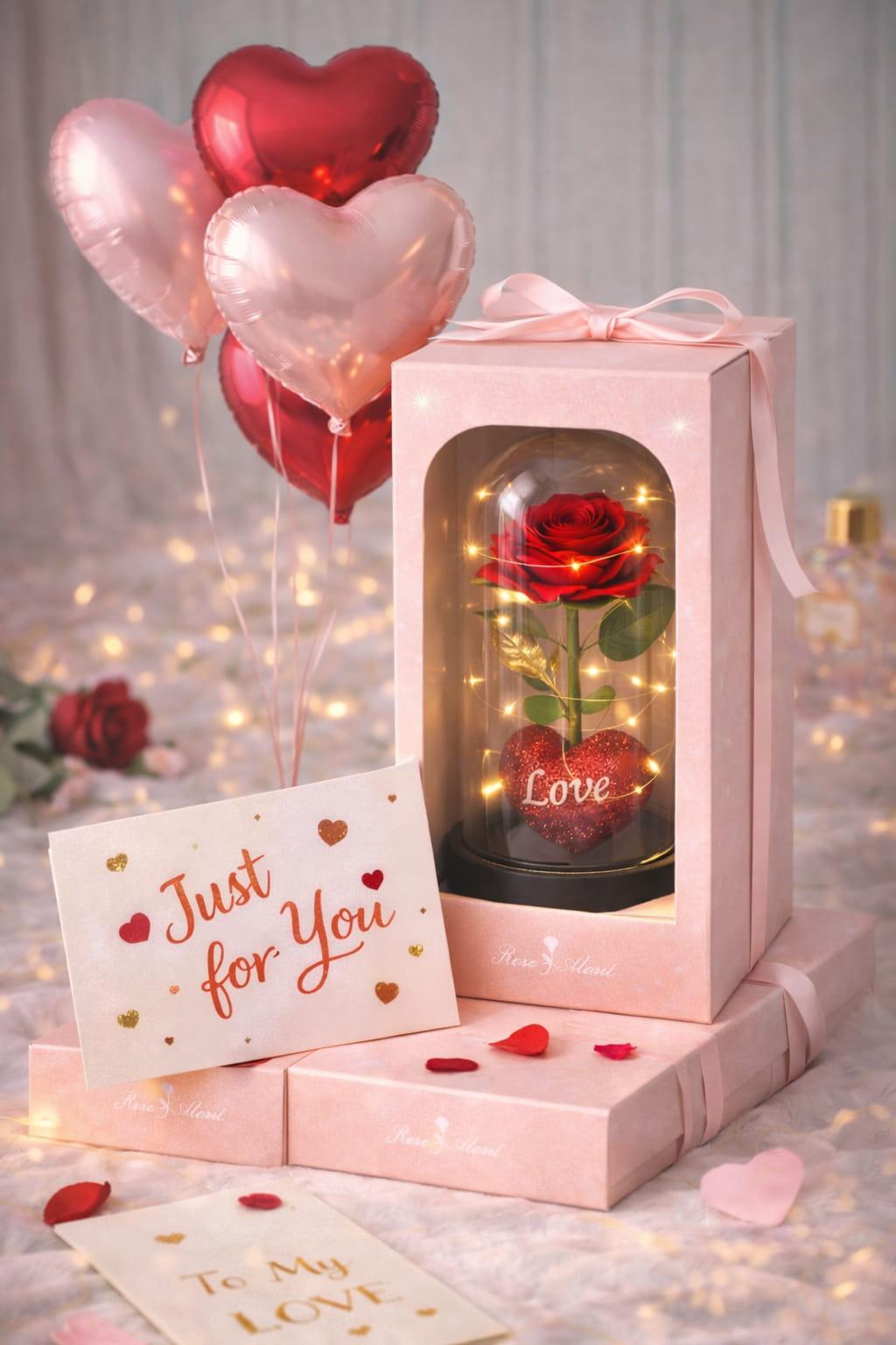 Ruža u kupoli sa srcem